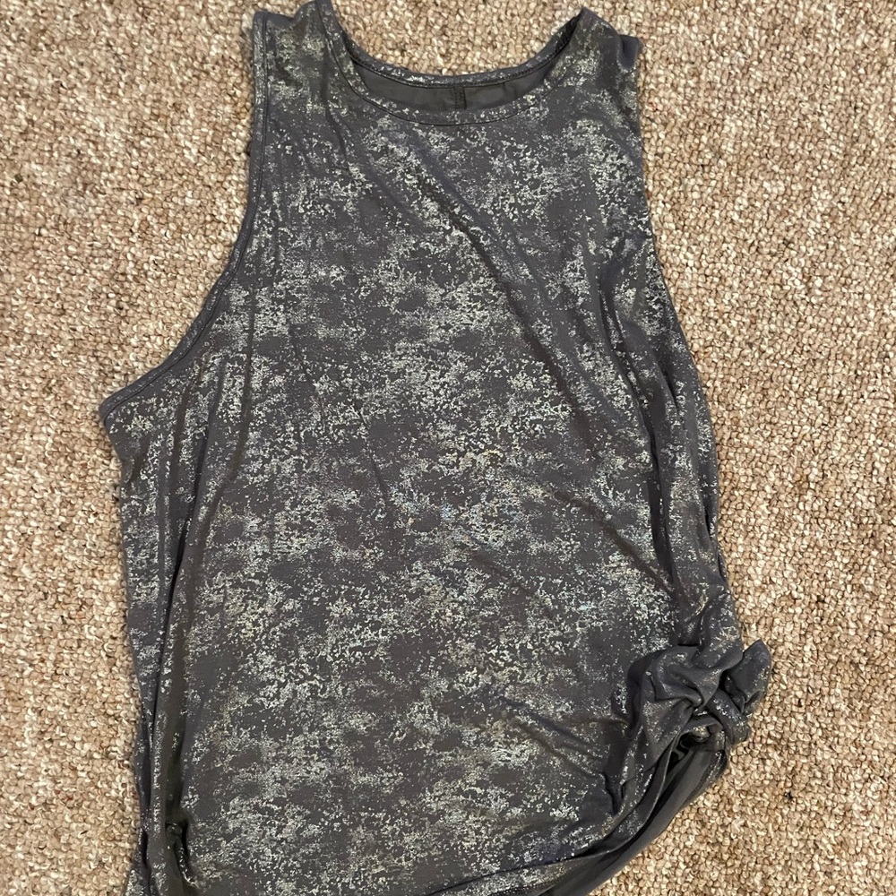 Grey metallic tank top